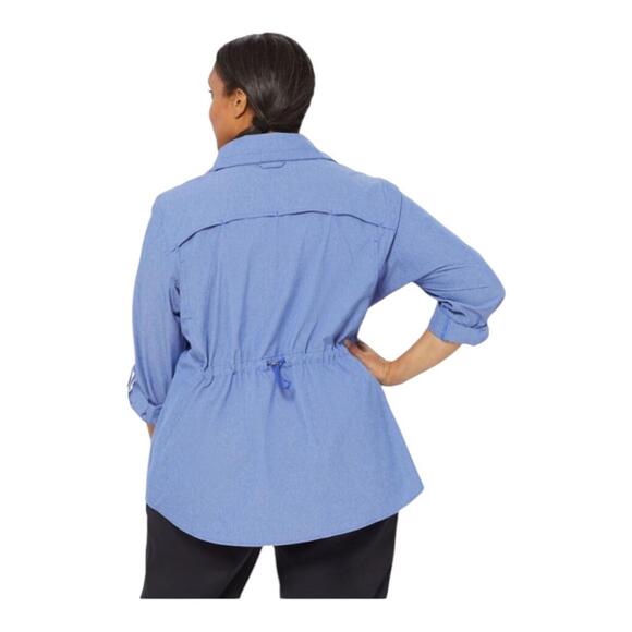 Duluth Trading Co Sol Survivor Shirt Jac Womens 2X Lavender Sun Protection - Picture 3 of 12